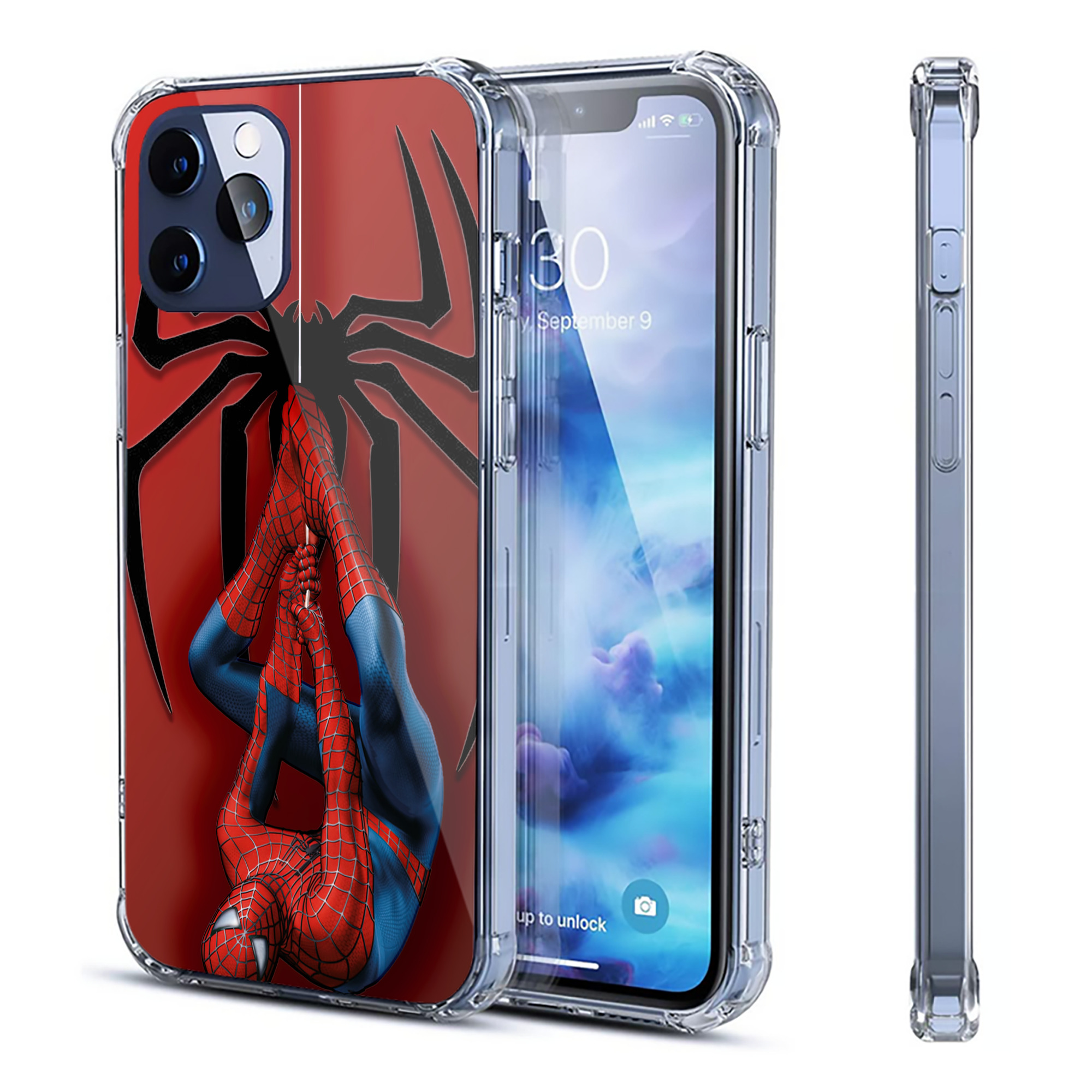 （画像用） Spider Man スパイダーマン 【iPhone 12シリーズ対応】透明スマホケース（クリアソフトケース）